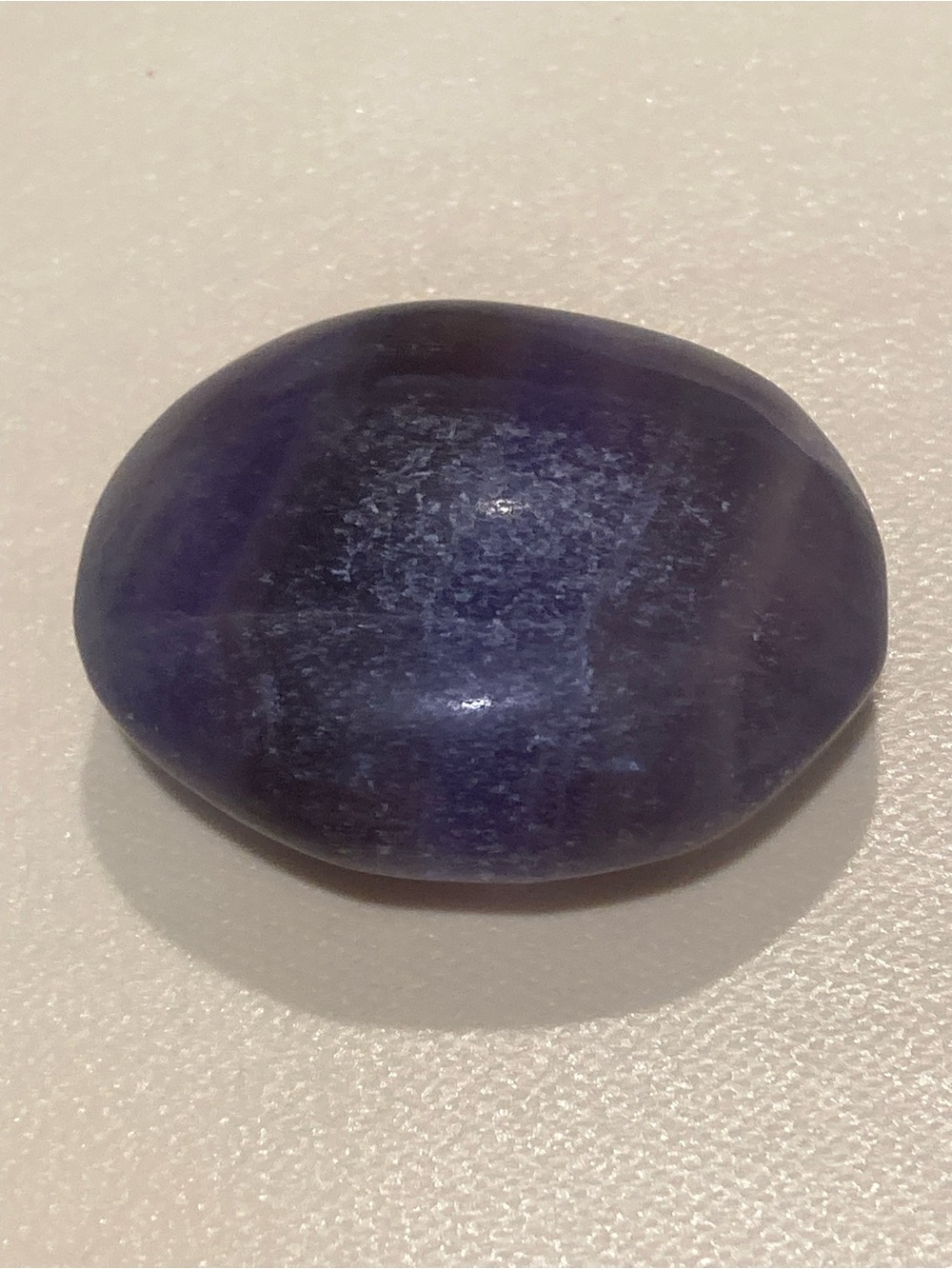Deep Purple Fluorite Palm Stone Polished Gemstone - Picture 5 of 8
